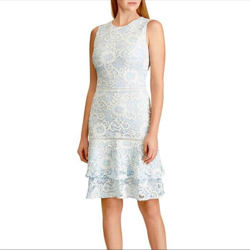 BNWT Lauren Ralph Lauren Tiered lace sheath dress. Sz 14